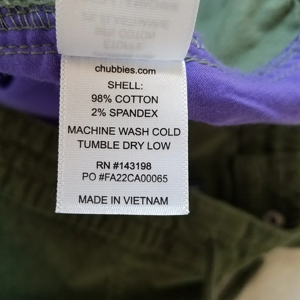 Chubbies Men's Corduroy Shorts - Picture 10 of 10